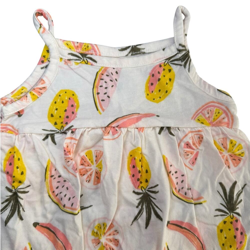 Carters Romper Tank Top Baby Girl Fruit White 12 Months - Picture 2 of 6